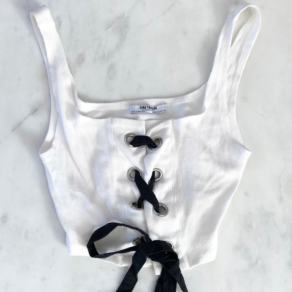 Zara knit cropped top